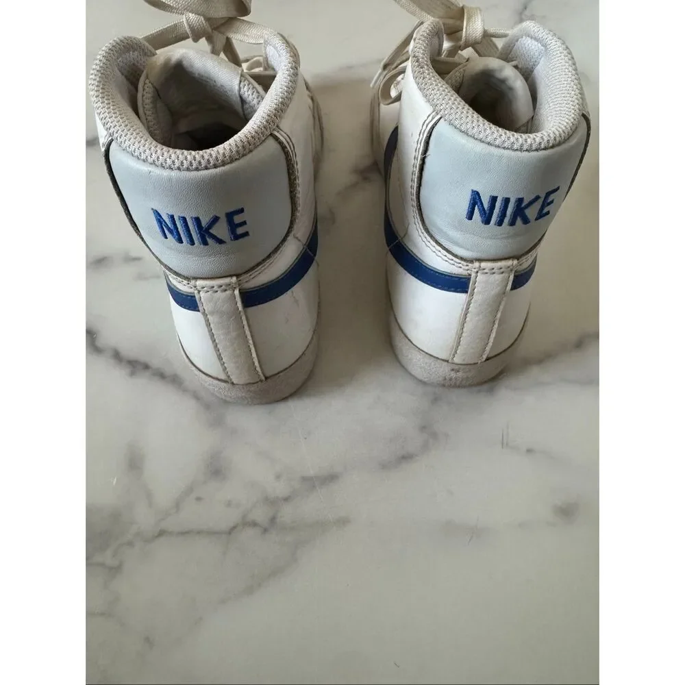 Nike blazer mid  77 vintage racer white blue high top sneakers sporty athletic b